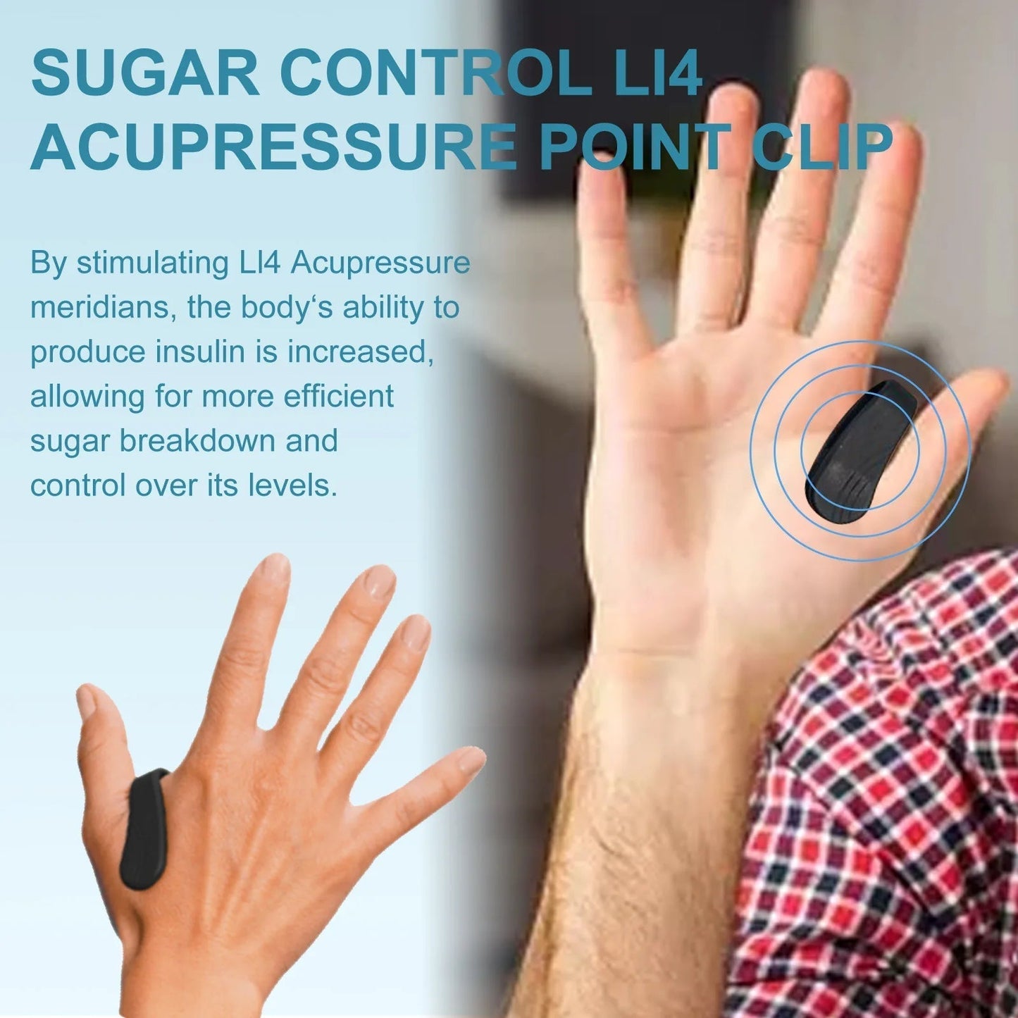 SUGAR CONTROL LI4 ACUPRESSURE POINT CLIP |🔥BUY 1 GET 1 FREE🔥